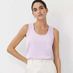 Ann Taylor Mixed Media Shell Top